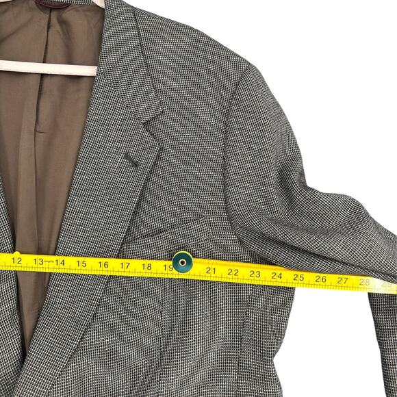 Hart Schaffner Marx Gray Tweed Notched Lapel Single Vent Blazer Jacket 48 R - Picture 7 of 10